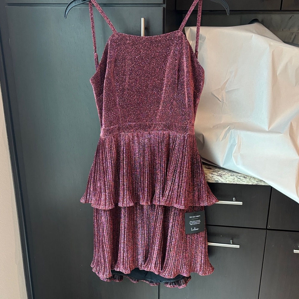 Sparkling Pink Layered Dress